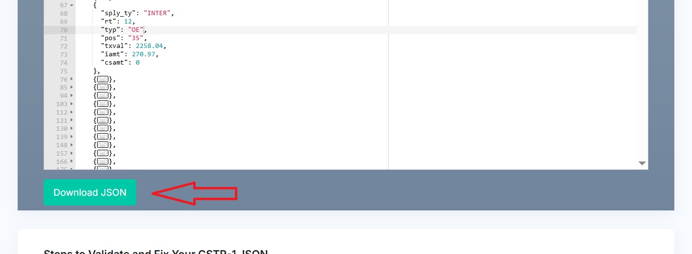 Download corrected JSON